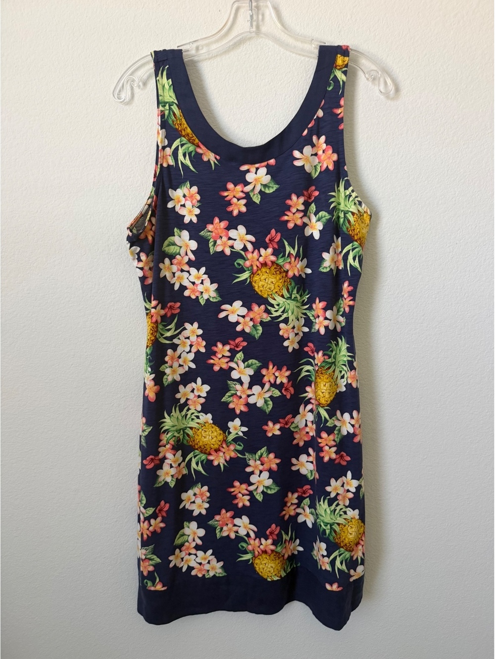 Tommy Bahama Sleeveless ScoopNeck Tropical Floral Cotton Blend Tank Dress Size M